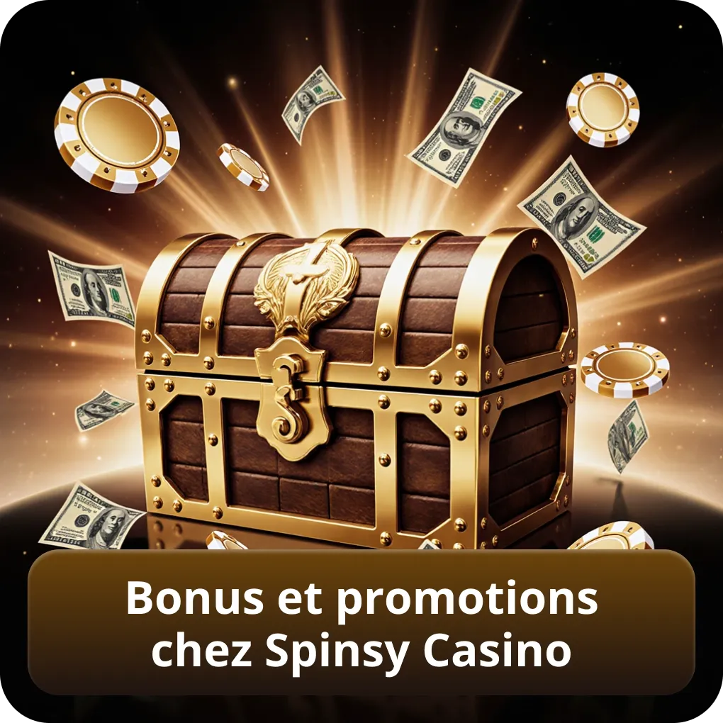 Bonus et promotions chez Spinsy Casino
